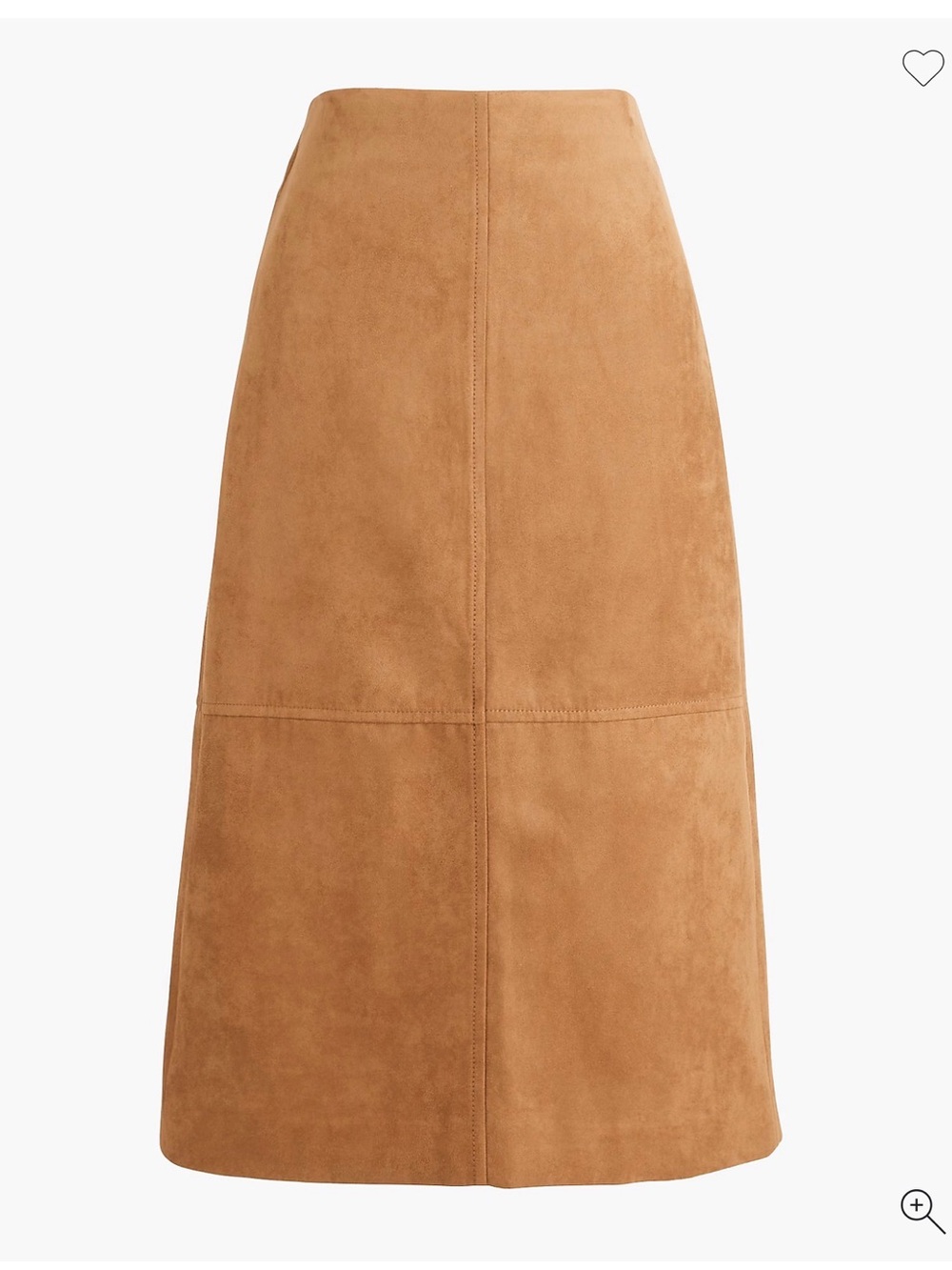 NWT J.Crew Classic Brown Faux Suede Pencil Skirt